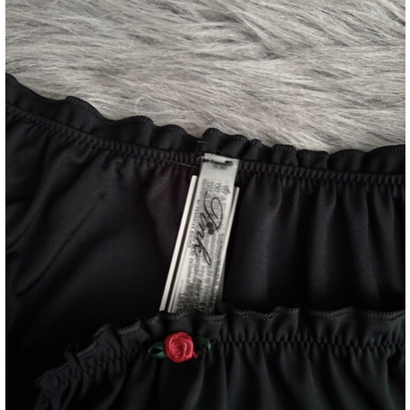 PINK Victorias Secret x Frankies Bikinis Black Ruffled Hudson Bikini Bottom L - Picture 2 of 3